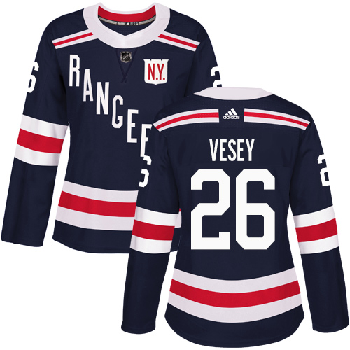 Adidas Rangers #26 Jimmy Vesey Navy Blue Authentic 2018 Winter Classic Women's Stitched NHL Jersey